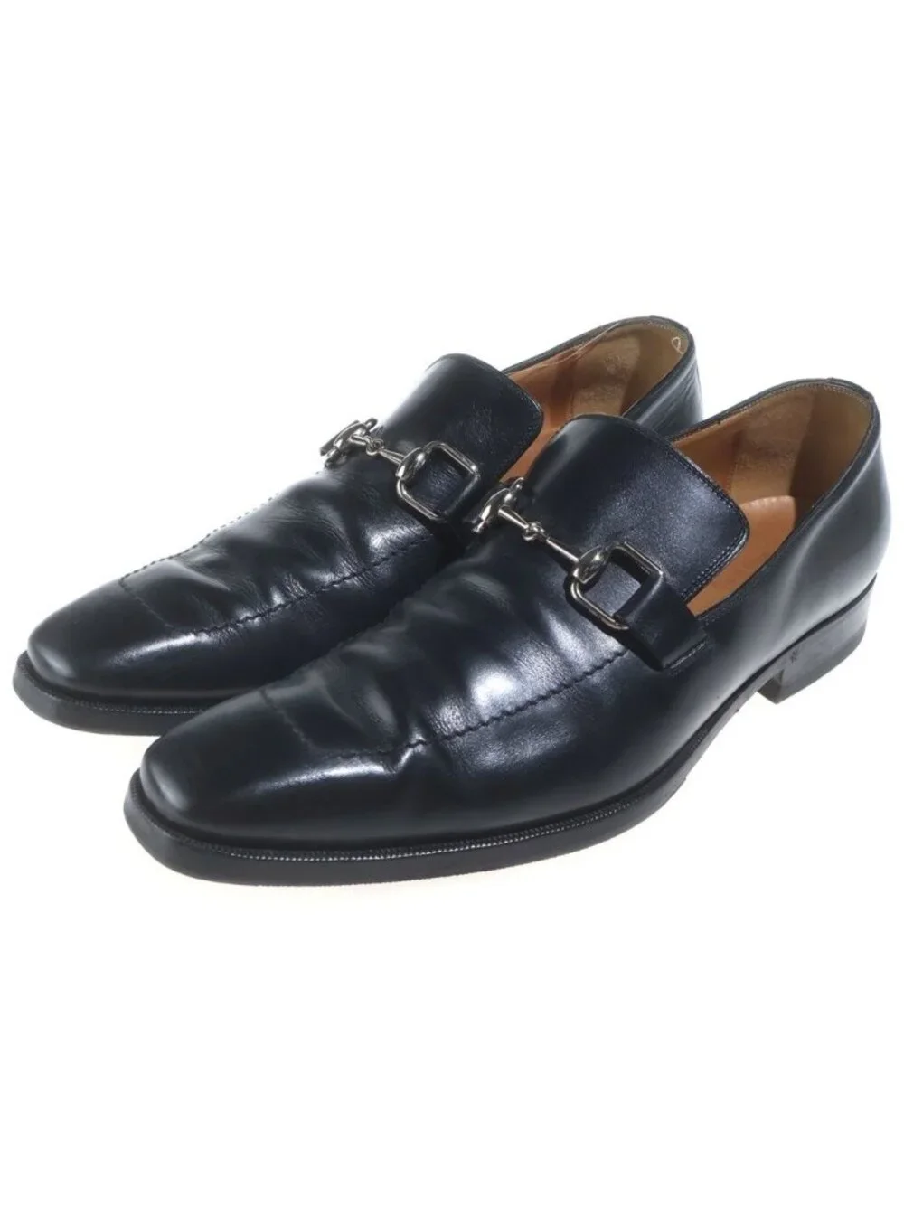 Gucci Horsebit Leather Low Cut Shoes Loafers Black